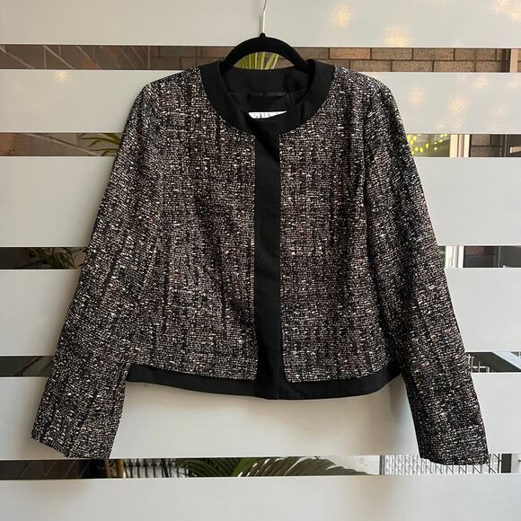 Max Mara Tweed Printed Blazer Jacket Size US 10 - Picture 2 of 7